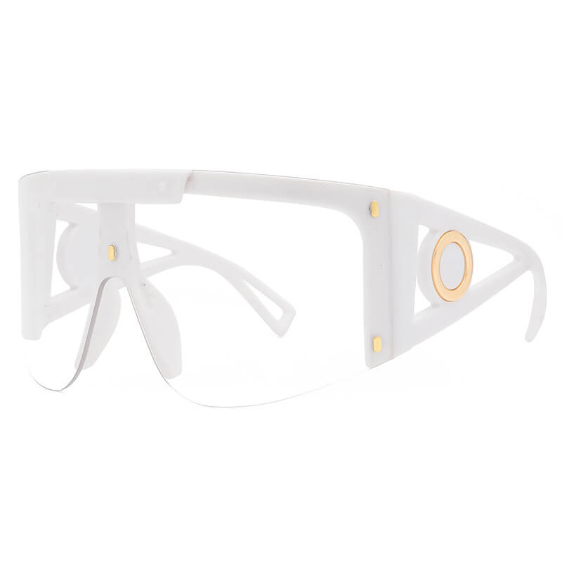 Oversized Mono Lens Shield Sunglasses