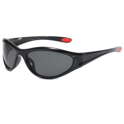 Y2K Retro Rectangle Wrap Around Outdoor Cycling Sporty Sunglasses