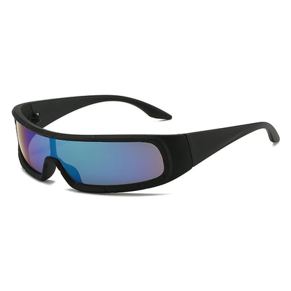 Futuristic Wrap Around Shield Sports Sunglasses
