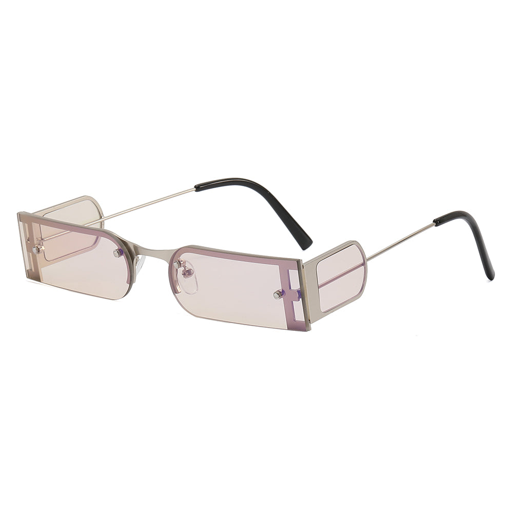 Small Rectangle Metal Frame Sunglasses