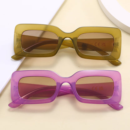 Retro Rectangle Colorful Outdoor Sunglasses