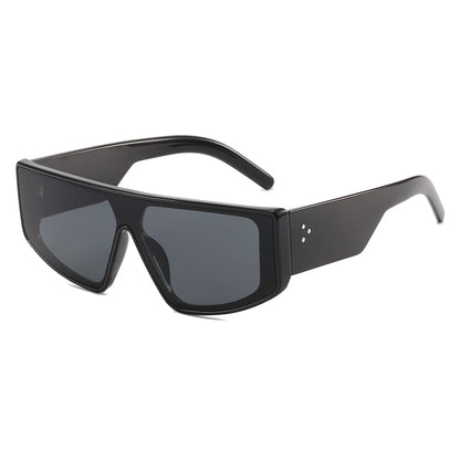 Flat Top Chic Chunky Rectangle Shades Sunglasses