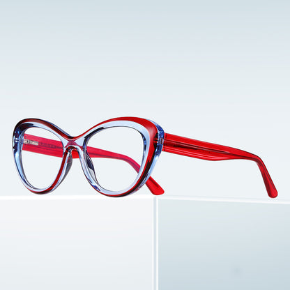 Elegant Oval Women Cat Eye Blue Light Blocking Glasses