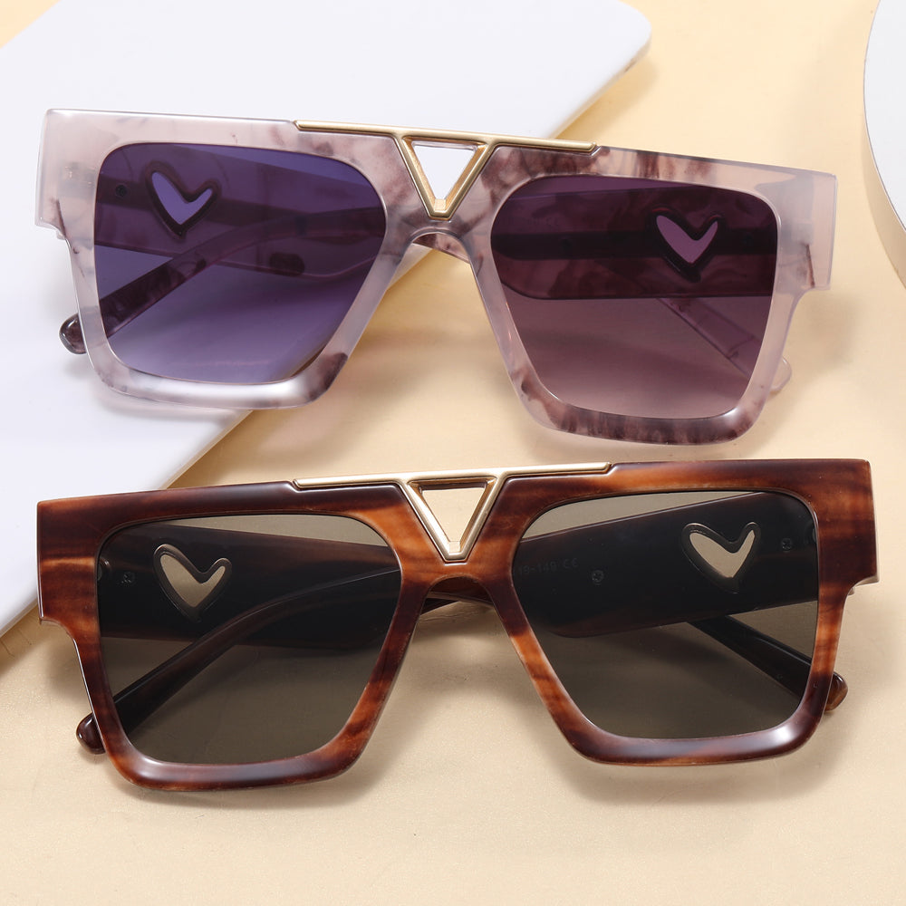Gradient Shades Flat Metal Top Sunglasses