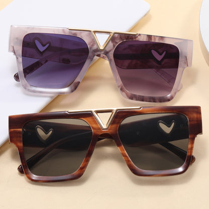 Gradient Shades Flat Metal Top Sunglasses
