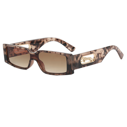 Retro Flat Top Rectangle Sunglasses