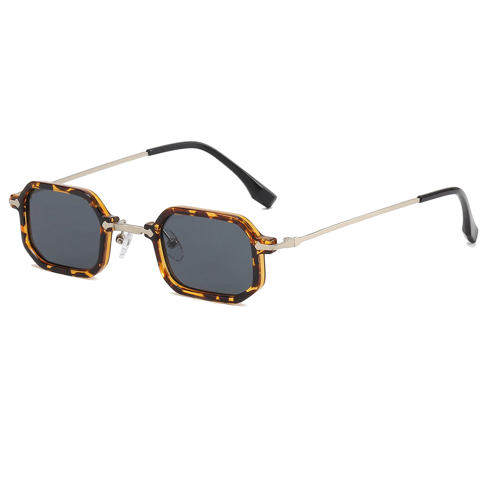 Tinted Lenses Fashion Small Geometric Frame Sunglasses