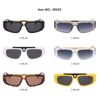 Flat Top Luxury Rectangle UV400 Shades Sunglasses