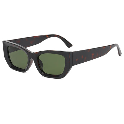 Cat Eye Women Flat Top Polygonal Sunglasses