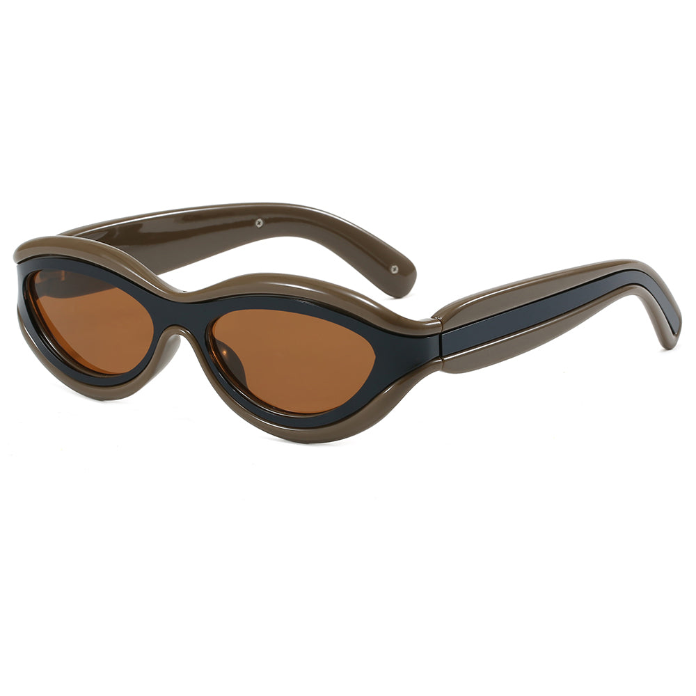 Y2K Vintage Oval Cat Eye Travel Shades Sunglasses