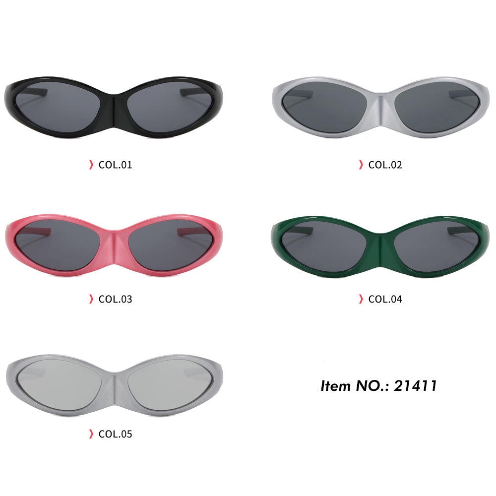 Y2K Retro Oval Shades Sunglasses