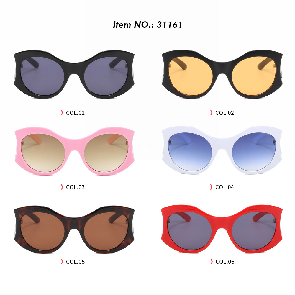 Round Polygon Cat Eye Shades  Sunglasses