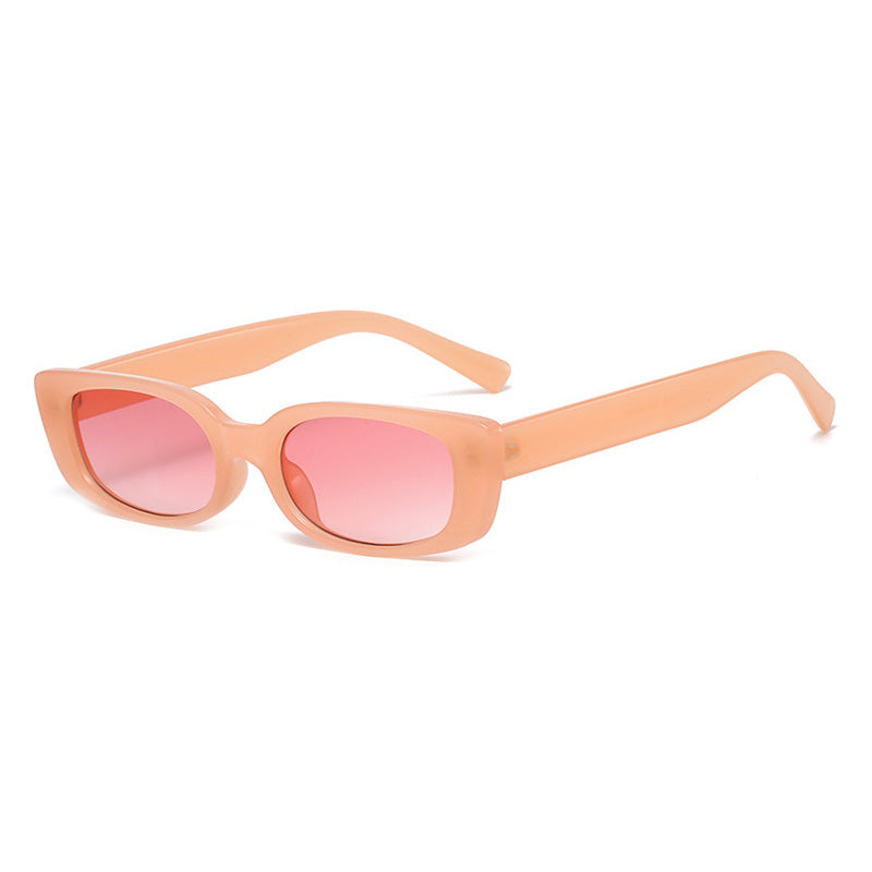 Retro Women Rectangle Cat Eye Tinted Sunglasses