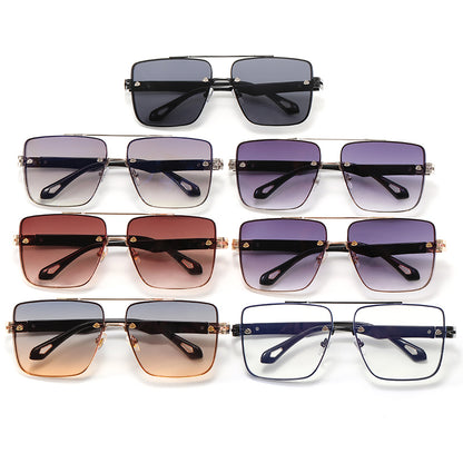 Metal Frame UV400 Gradient Men Shades Sunglasses