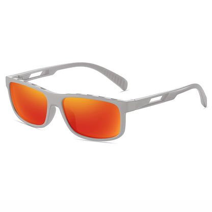 Reflective Polarized Rectangular Premium Sports Sunglasses