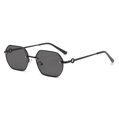 Vintage New Luxury Polygon Metal Frame Sunglasses