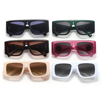 Square Gradient Shades Flat Top Sunshade Sunglasses