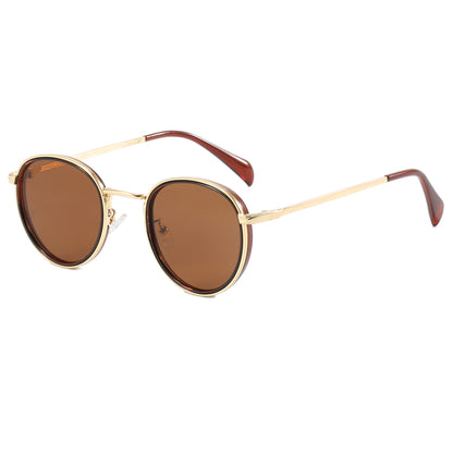 Retro Vintage Round Metal Frame UV400 Sunglasses