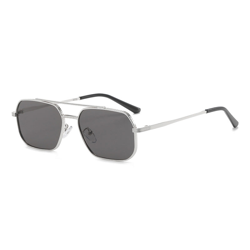 Retro Small Rectangle Metal Frame Sunglasses