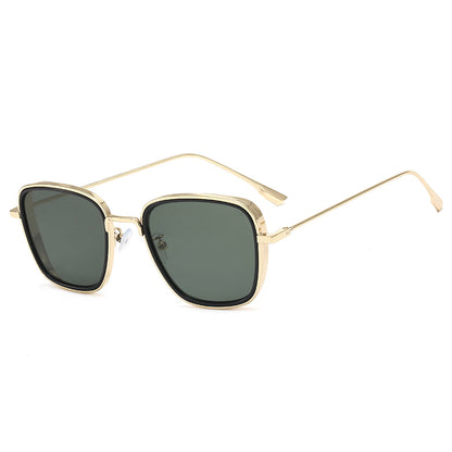 Fashion Men Square Metal Sunglasses