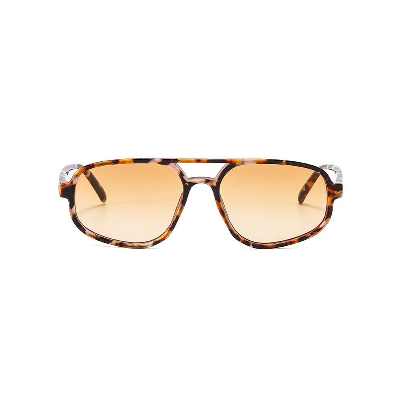 Retro Oversized Square Flat Top Sunglasses