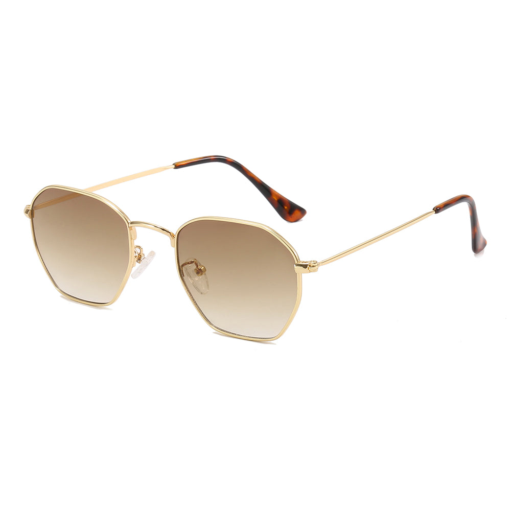 Retro Classic Women Square Metal Sunglasses