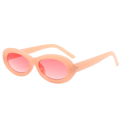 Retro Plastic Small Oval Sunglasses