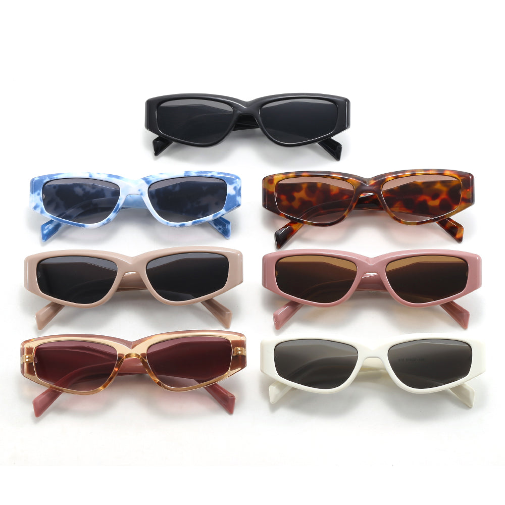 Retro Vintage Unisex Plastic Cheap Rectangle Sunglasses