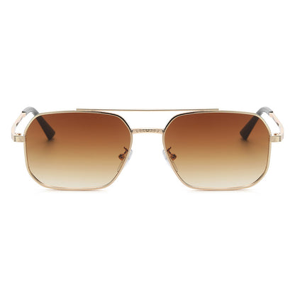 Retro Small Rectangle Metal Frame Sunglasses