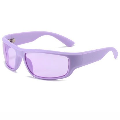 Flat Top Square Sporty Wrap Around Sunglasses