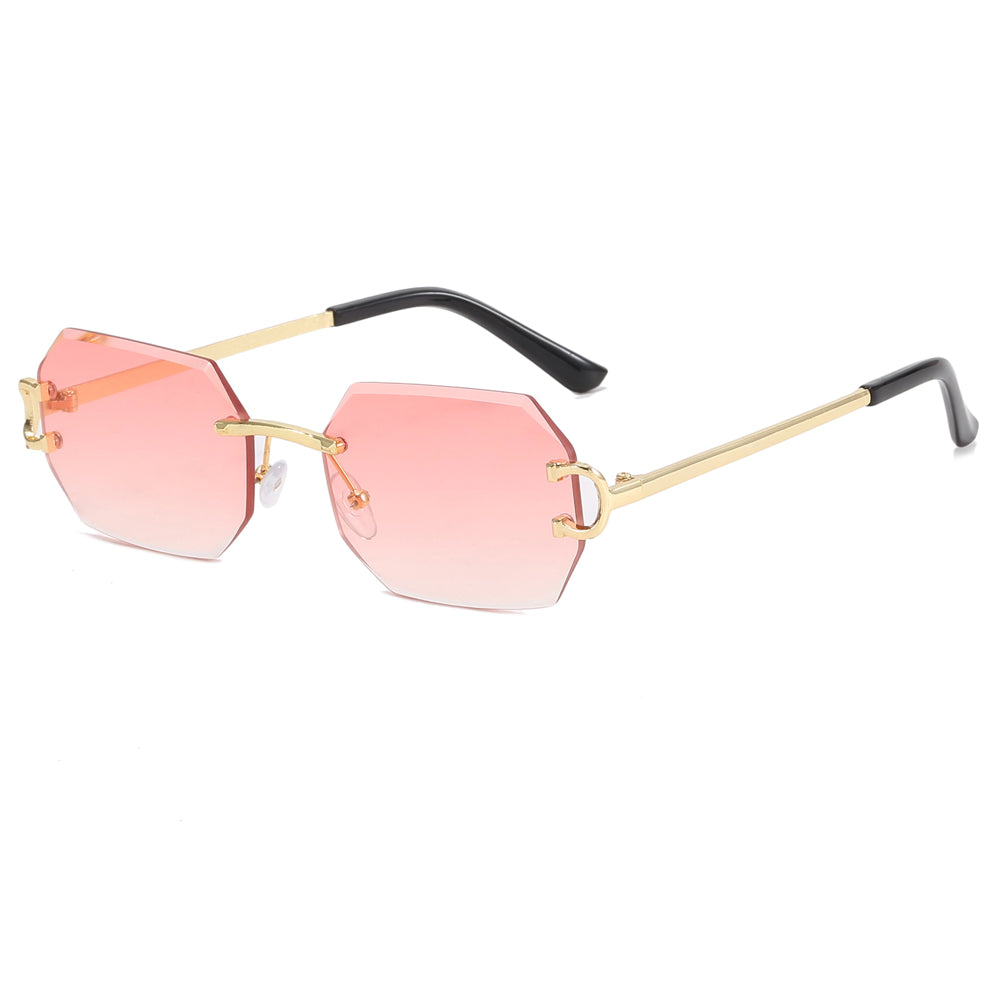Tint Octagon Rimless Sunglasses