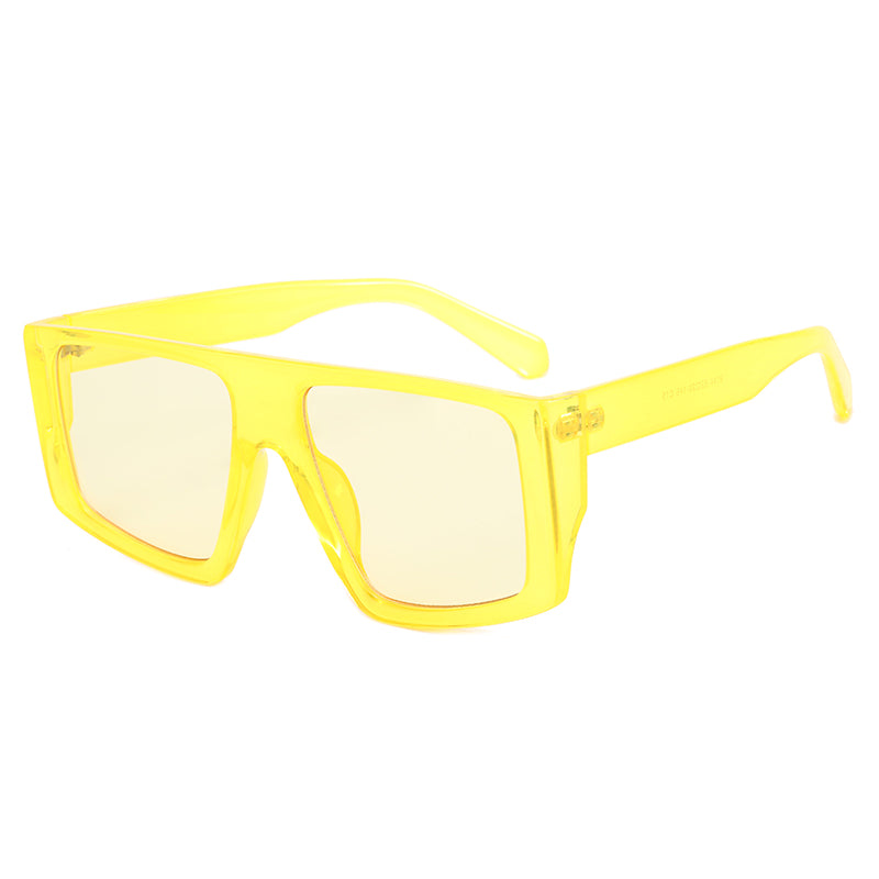 Oversized Flat Top Square Shades Sunglasses