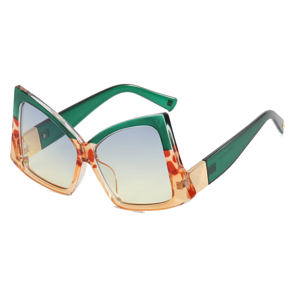 Square Butterfly Oversized Shades Sunglasses