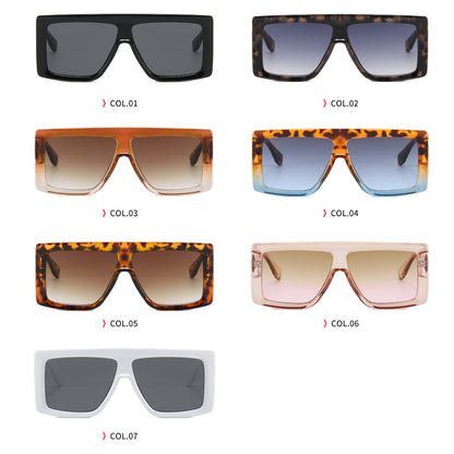 Oversized Flat Top Square Sunglasses