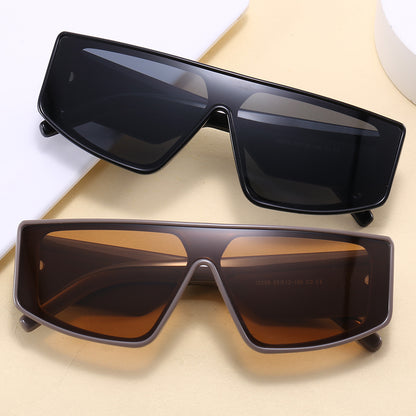 Flat Top Chic Chunky Rectangle Shades Sunglasses