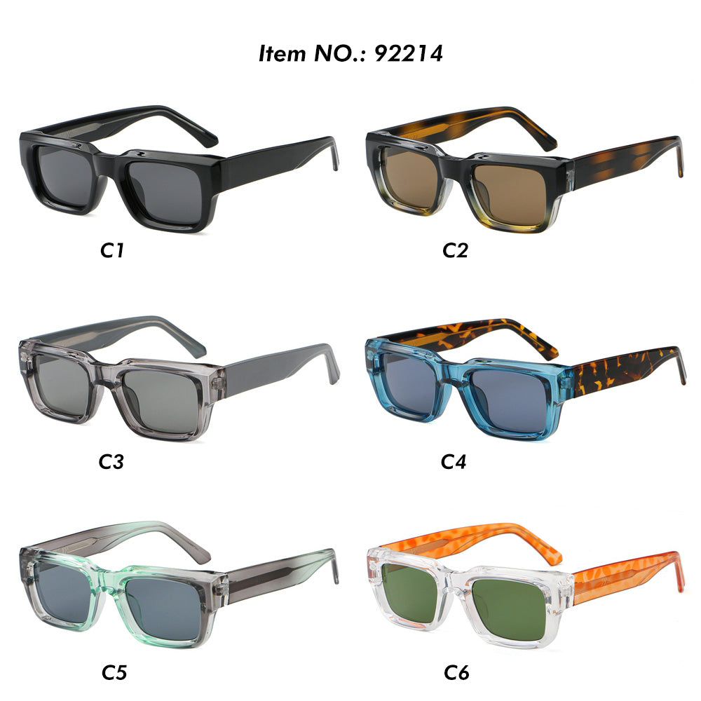 Vintage Classic Thick Rectangle Travel  Shades Sunglasses