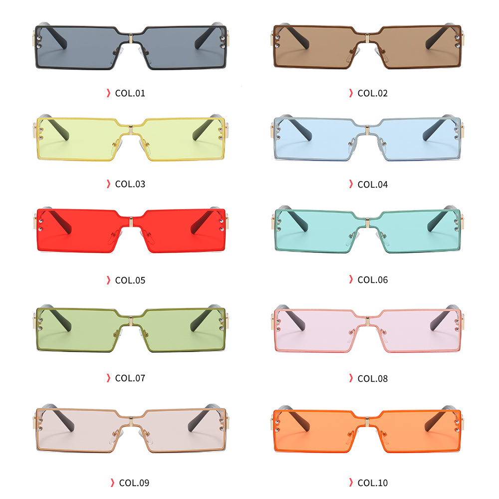 Small Rectangle Metal Frame Sunglasses