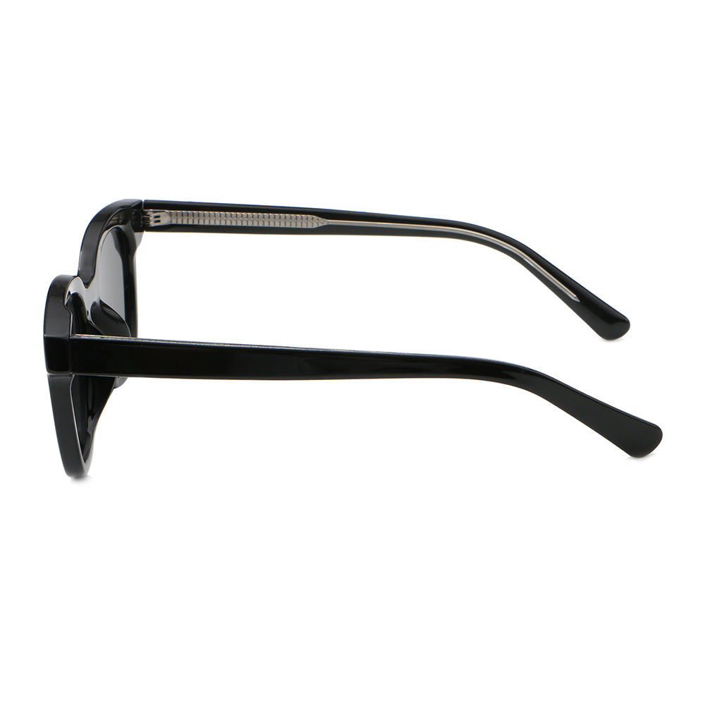 Classic Square Cat Eye Hipster Reinforced Wire-Core Temples Sunglasses