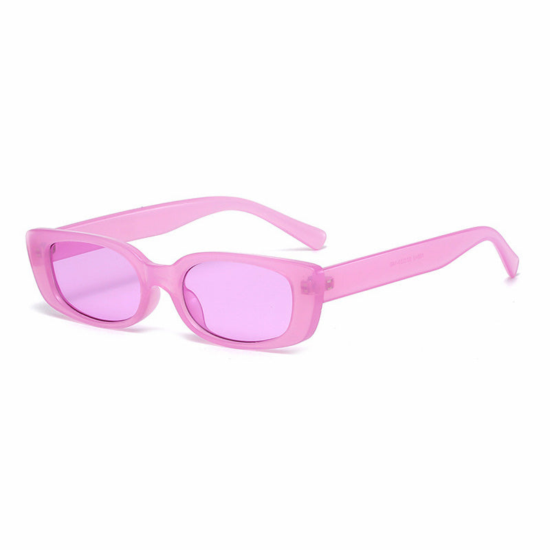 Retro Women Rectangle Cat Eye Tinted Sunglasses