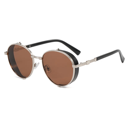 Round Metal Steampunk Sunglasses