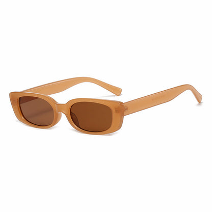 Retro Women Rectangle Cat Eye Tinted Sunglasses