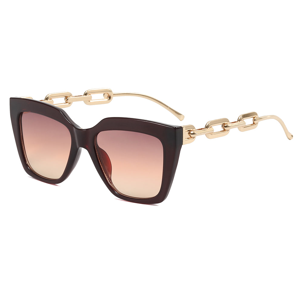Square Metal Chain Shades Sunglasses