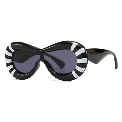 Oval Cat Eye Women Inflated Mask Sunglasses