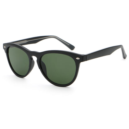 Classic Round Cat Eye Reinforced Wire-Core Temples Sunglasses