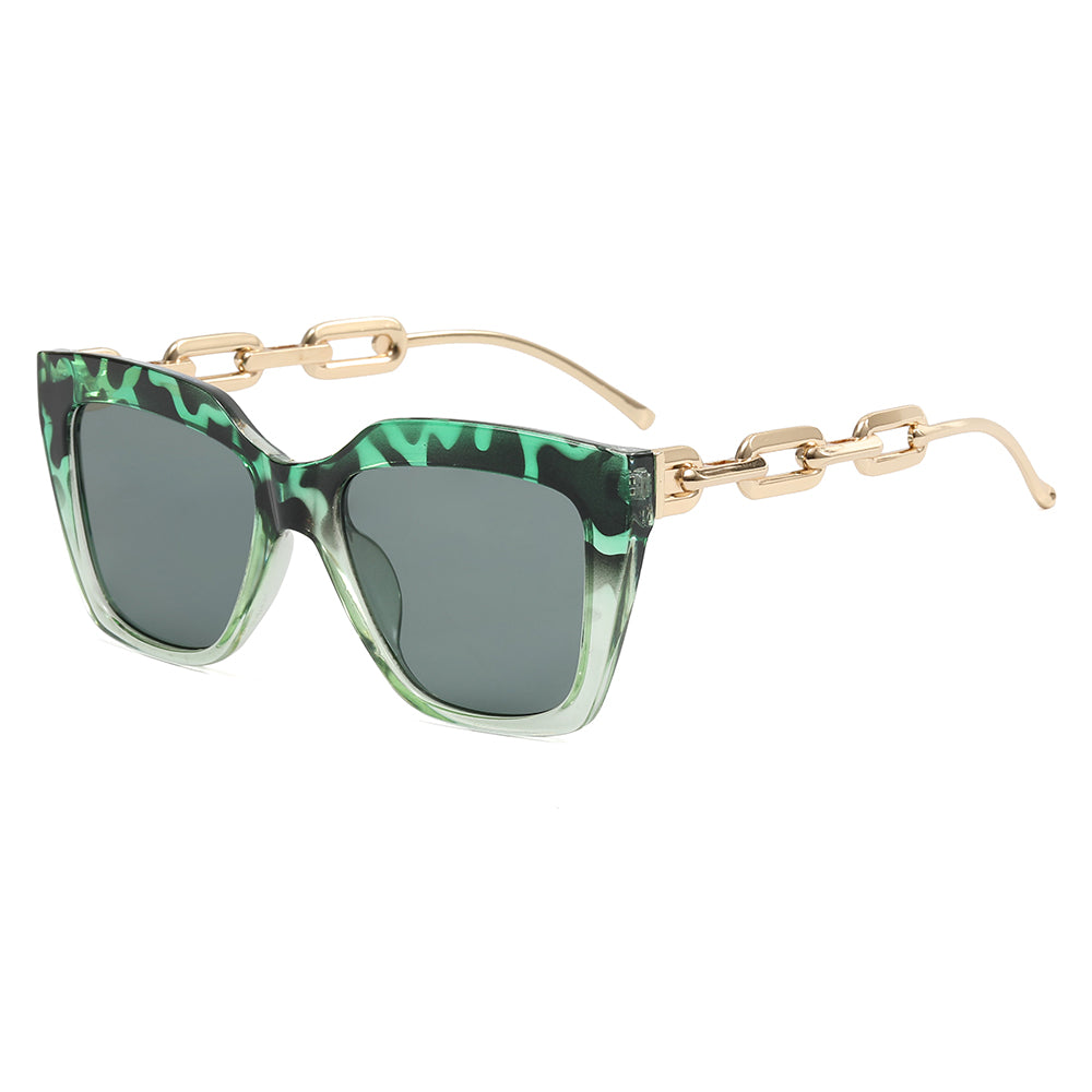Square Metal Chain Shades Sunglasses