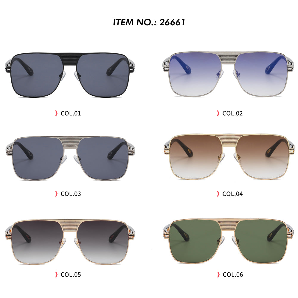 Square Flat Top Men Shades Sunglasses