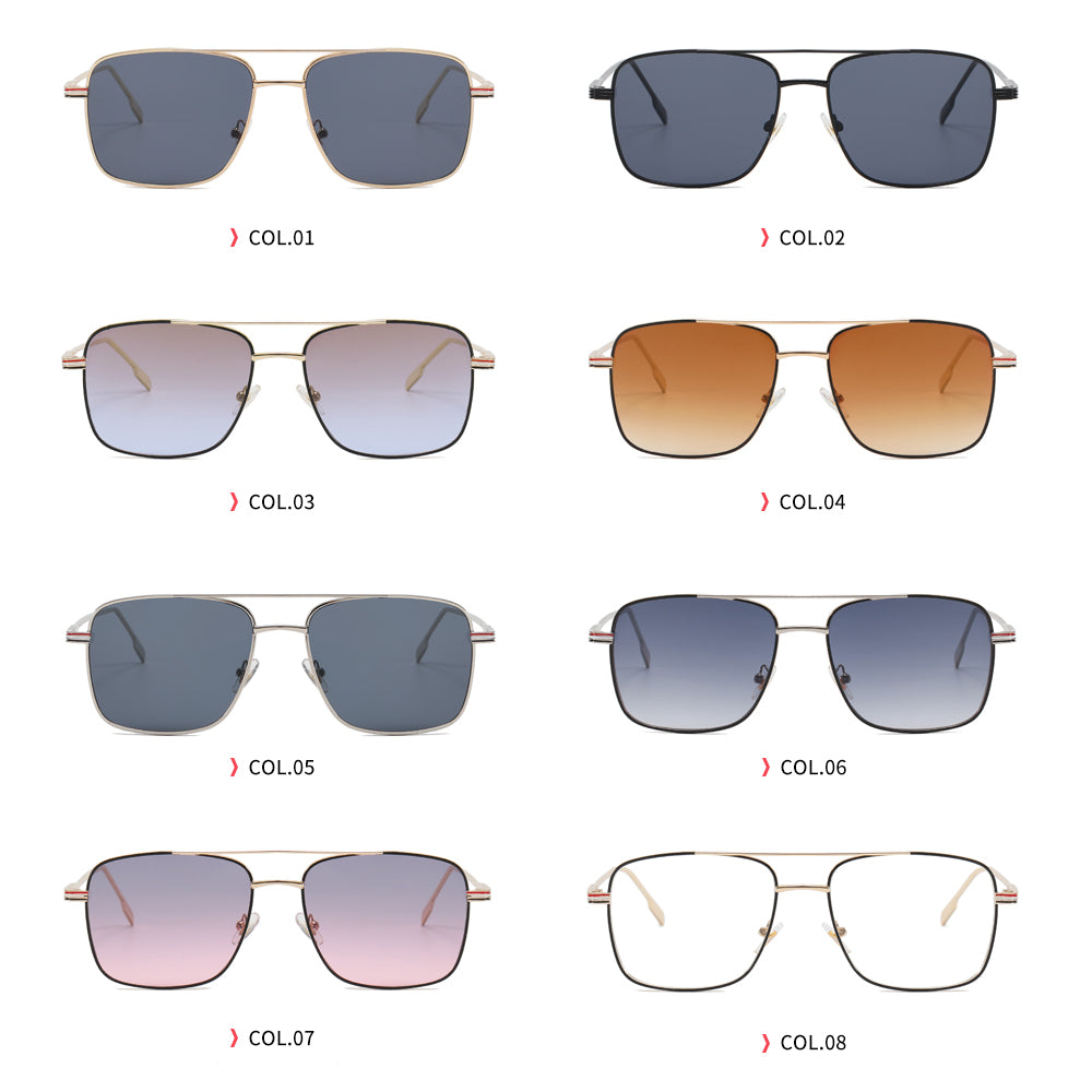 Fashion Metal Frame Gradient Shades Sunglasses