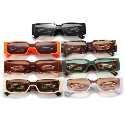 Retro Flat Top Rectangle Sunglasses