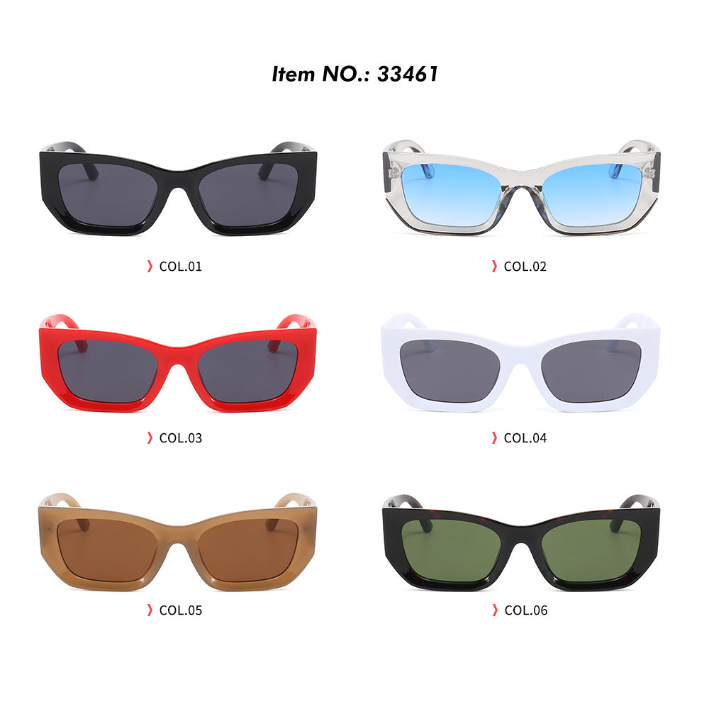 Cat Eye Women Flat Top Polygonal Sunglasses