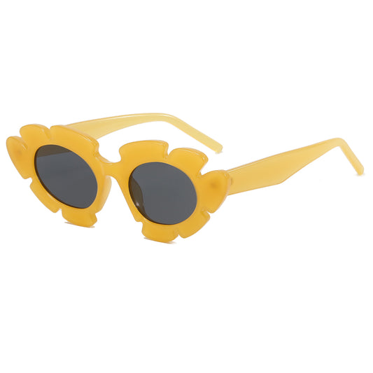 Women Flower Cat Eye Sunglasses